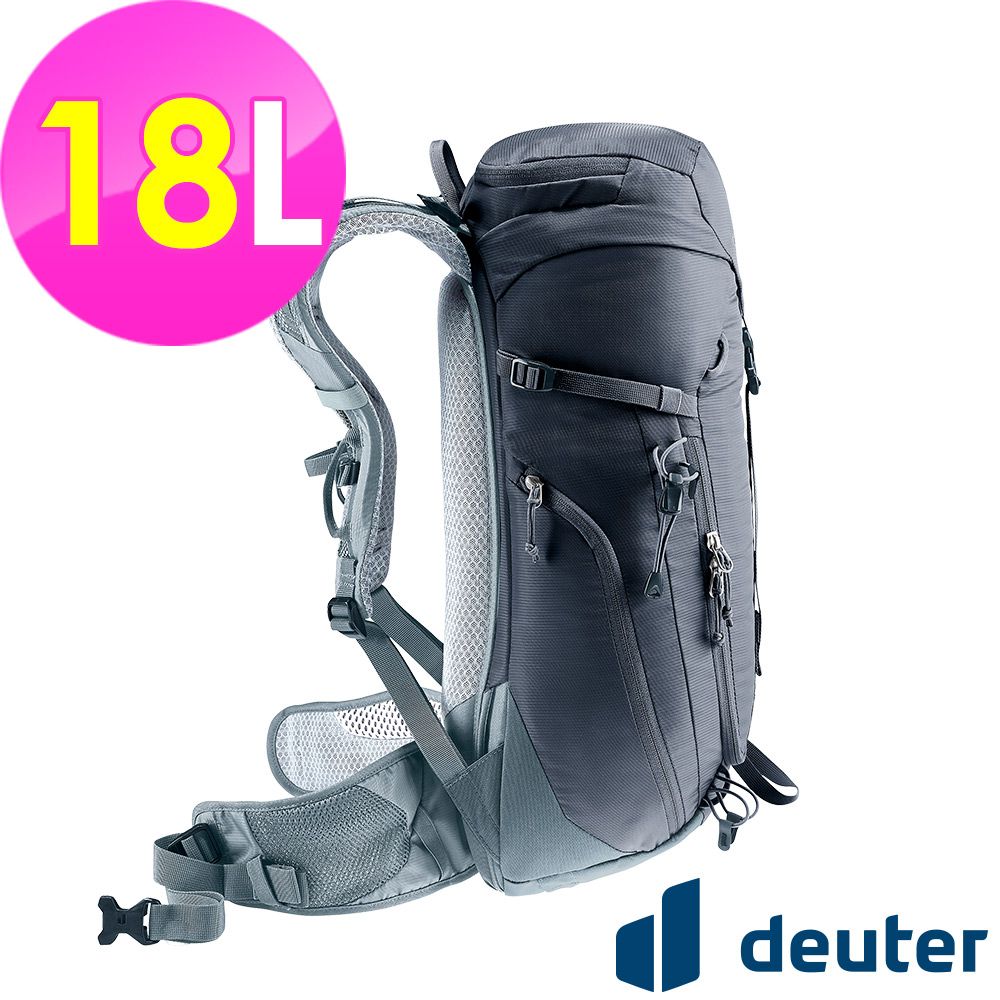 Deuter 德國 TRAIL 輕量拔熱透氣背包18L (3440124 黑/登山/健行)