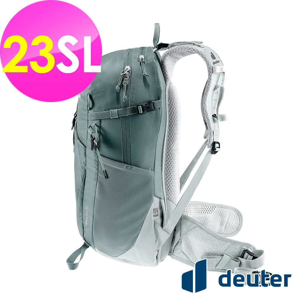  【德國deuter】TRAIL 輕量拔熱透氣背包23SL (3440424 灰/登山/健行)