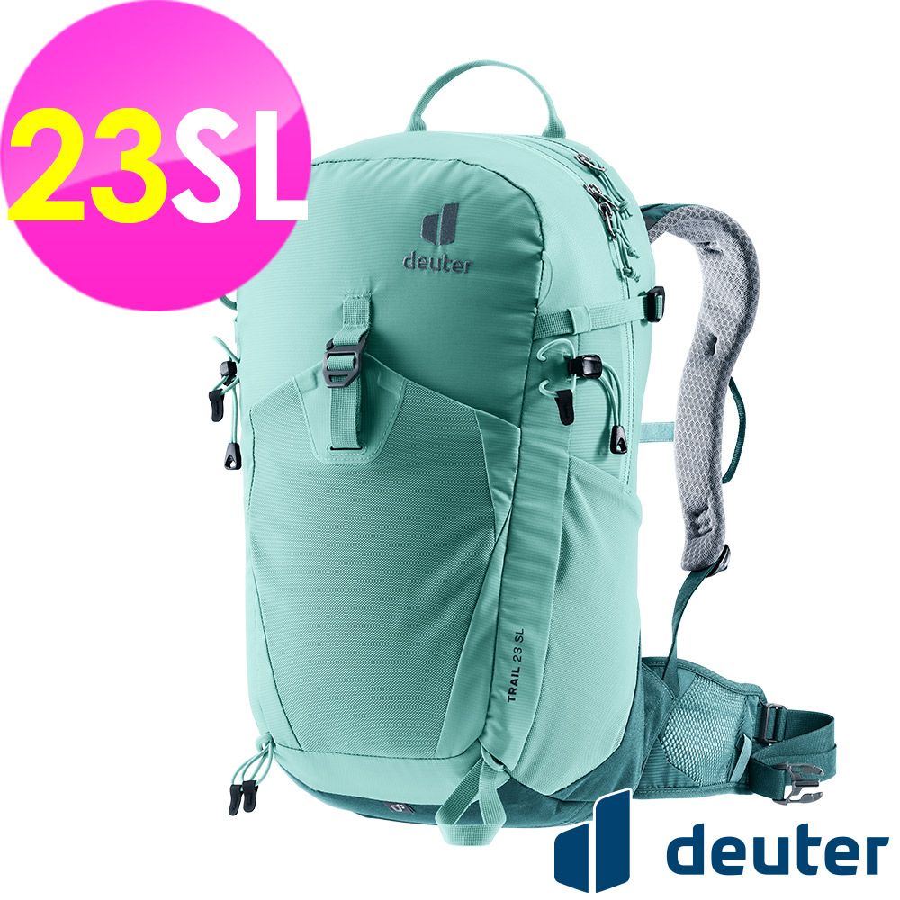  【德國deuter】TRAIL 輕量拔熱透氣背包23SL (3440424 湖綠/登山/健行)