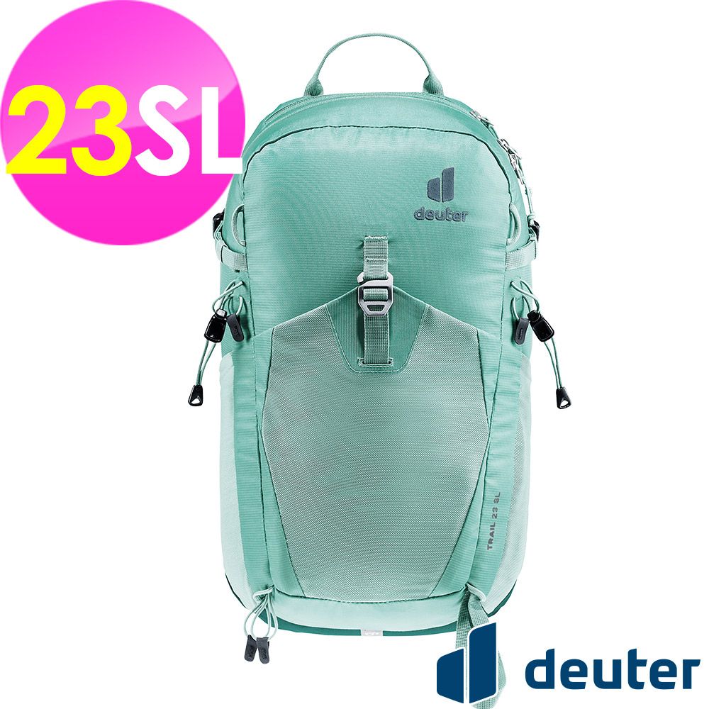  【德國deuter】TRAIL 輕量拔熱透氣背包23SL (3440424 湖綠/登山/健行)