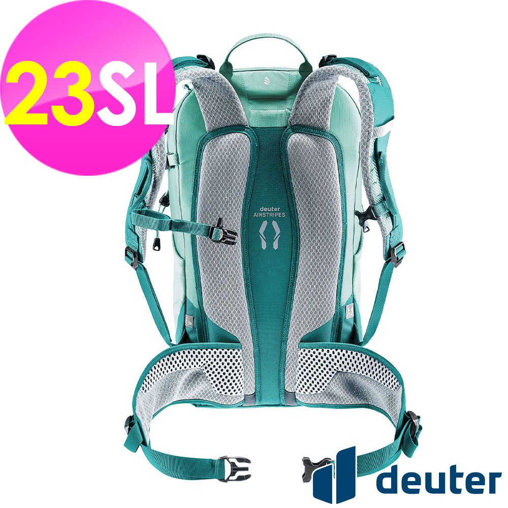  【德國deuter】TRAIL 輕量拔熱透氣背包23SL (3440424 湖綠/登山/健行)