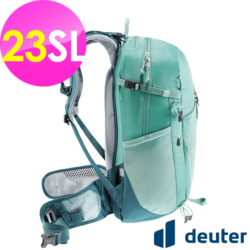  【德國deuter】TRAIL 輕量拔熱透氣背包23SL (3440424 湖綠/登山/健行)