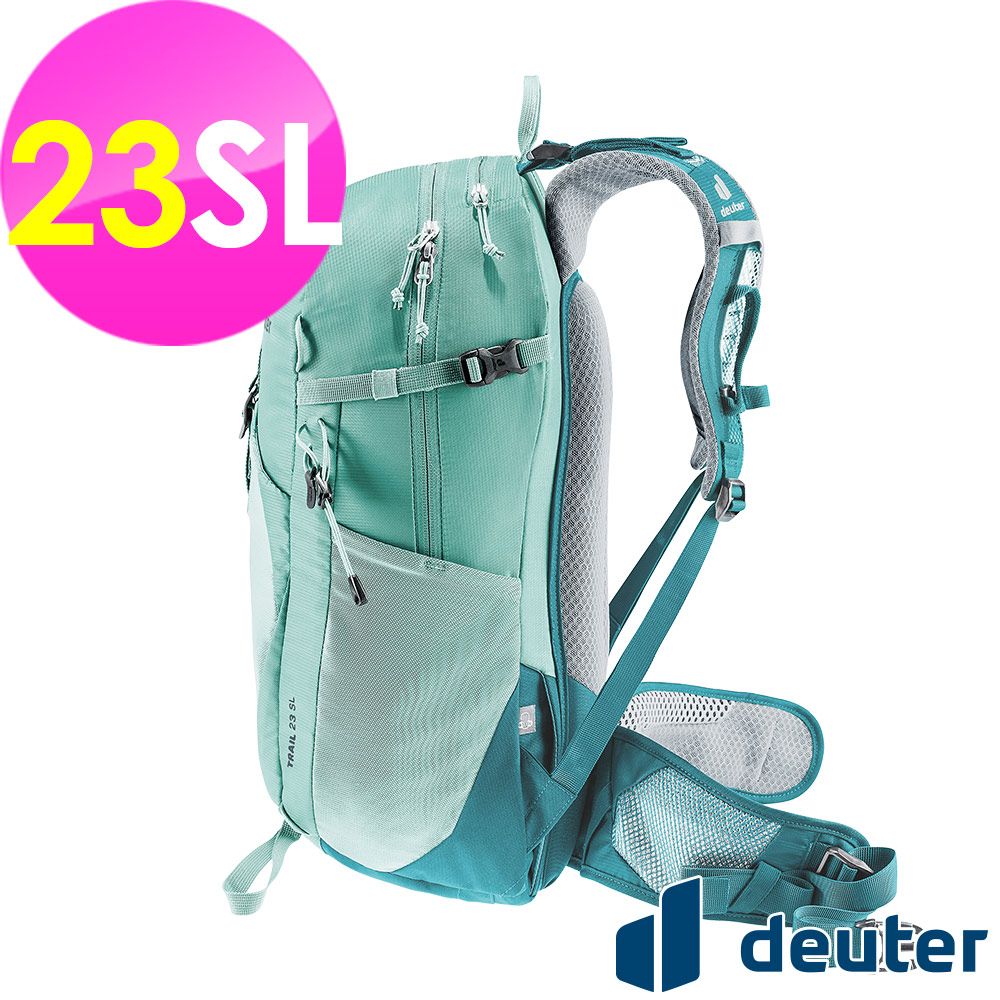  【德國deuter】TRAIL 輕量拔熱透氣背包23SL (3440424 湖綠/登山/健行)