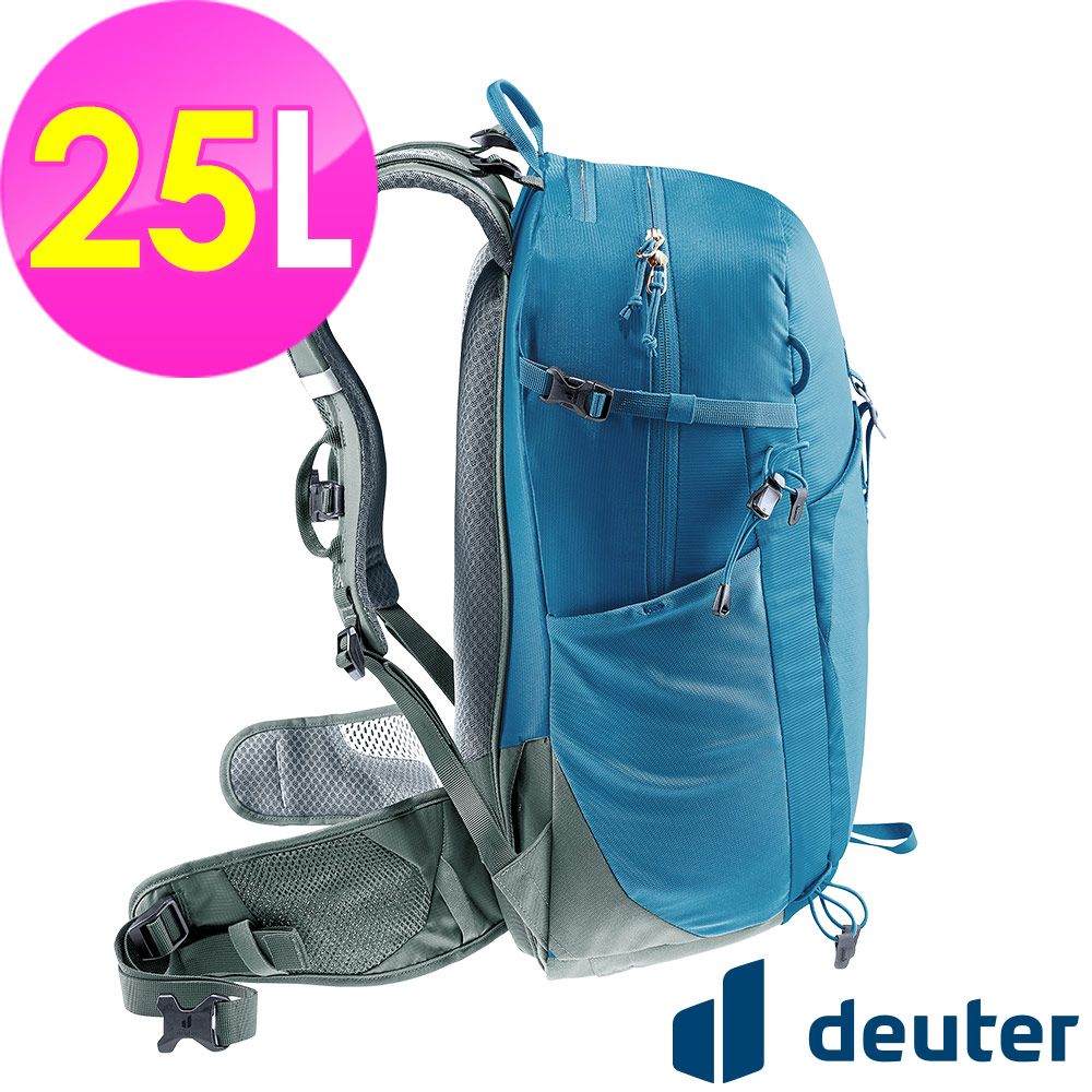  【德國deuter】TRAIL 輕量拔熱透氣背包25L (3440524 藍/登山/健行)