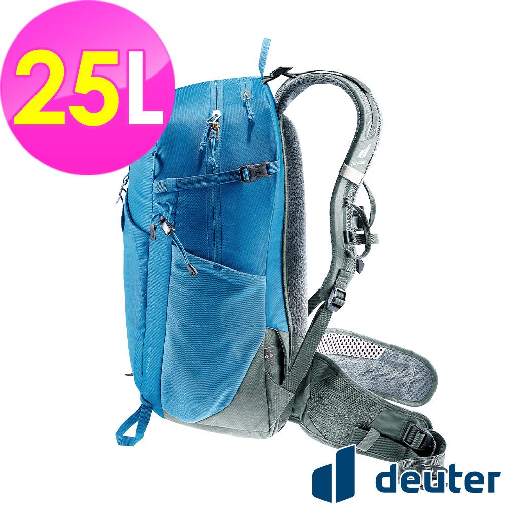  【德國deuter】TRAIL 輕量拔熱透氣背包25L (3440524 藍/登山/健行)