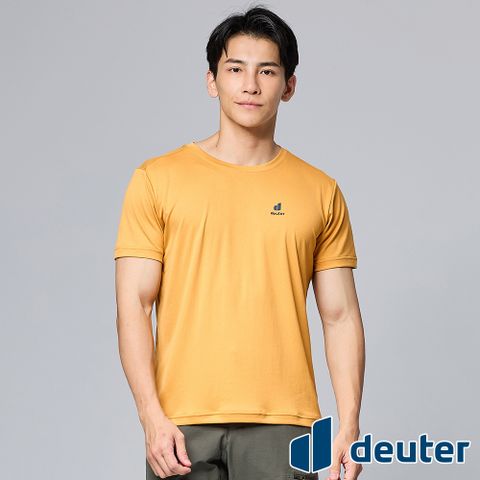 Deuter 【德國】男款短袖T恤 (DE-T2401M 棕黃/排汗/透氣)