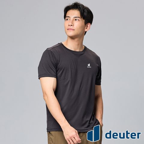 Deuter 【德國】男款短袖T恤 (DE-T2401M 黑/排汗/透氣)