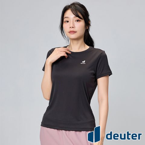 Deuter 【德國】女款短袖T恤 (DE-T2402W 黑/排汗/透氣)