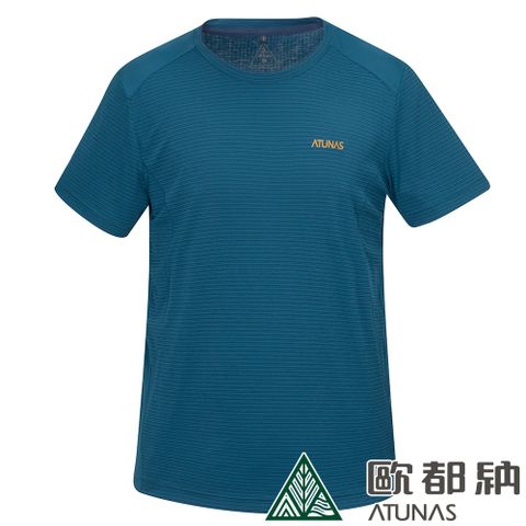 【ATUNAS 歐都納】男款ATUNAS-TEX短袖T恤 (A2TS2311M 森林綠/防曬/快乾/吸濕/排汗)