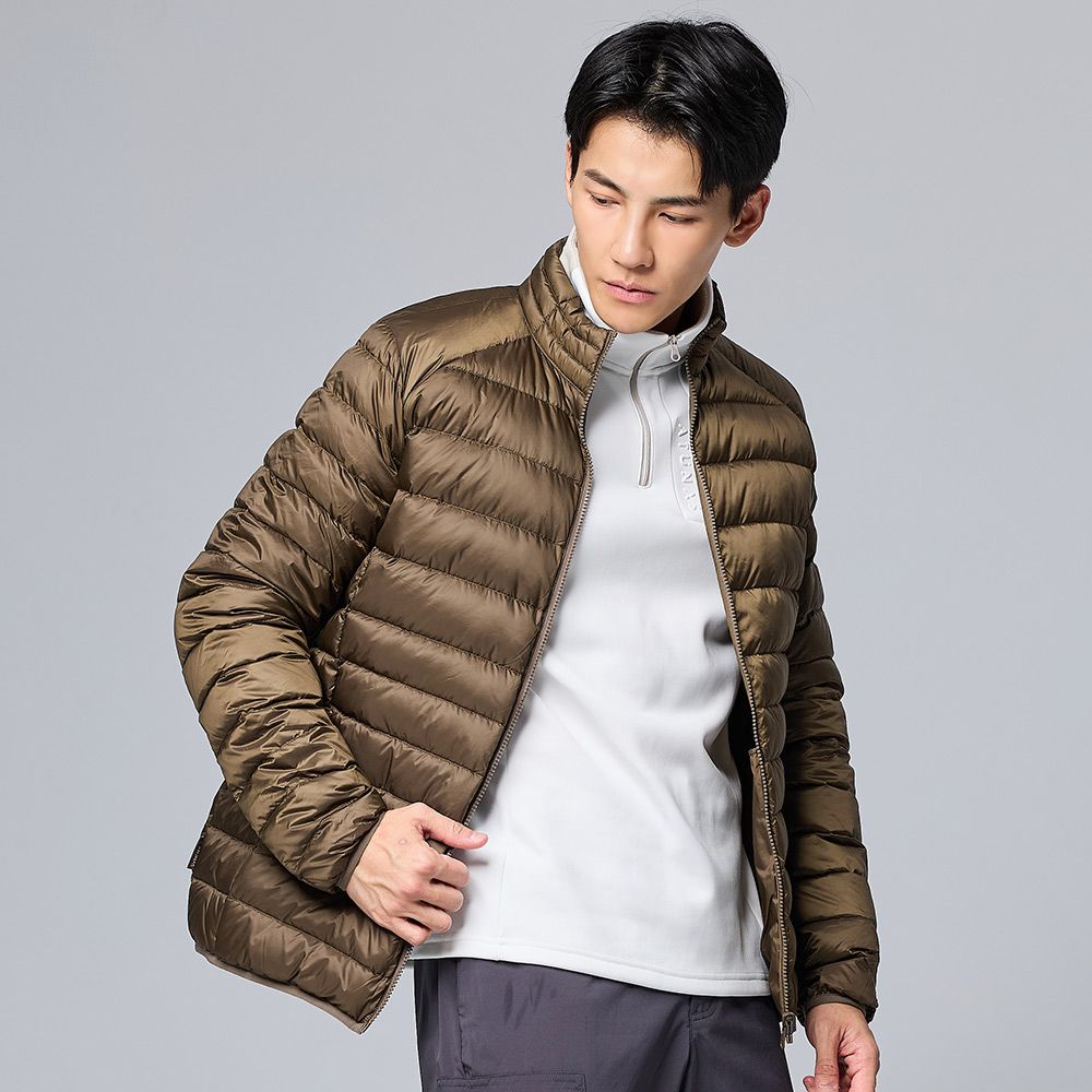 ATUNAS 歐都納 男款樂遊戶外2L GORE TEX+羽絨兩件式外套(A1GT2307M 卡其/橄綠/保暖/防水/防風/透氣)
