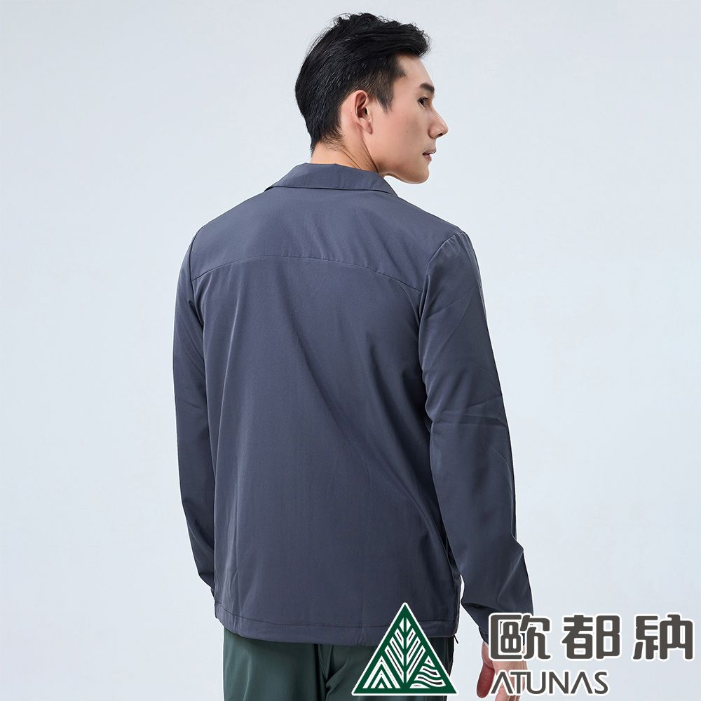 ATUNAS 歐都納 男款透氣外套 (A8GA2206M 深灰/防曬/輕量/透氣/休閒)