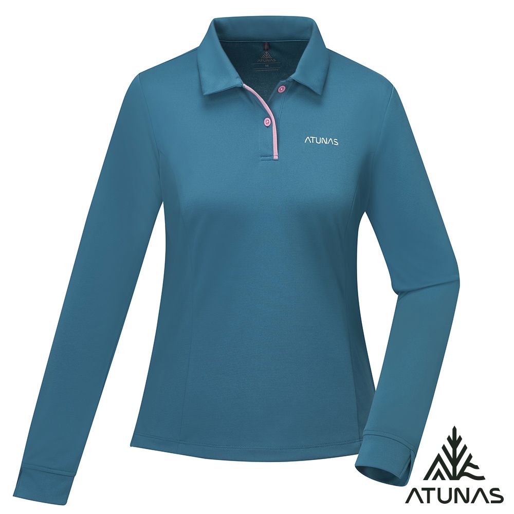 ATUNAS 歐都納 男女款長袖排汗抗菌POLO衫A6PS2517M/A6PS2518W/大尺碼/綜品