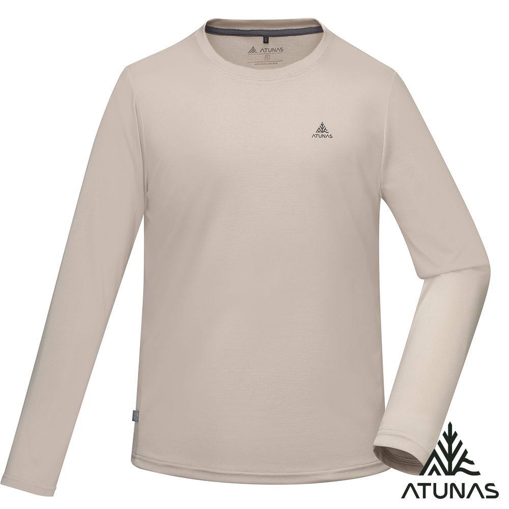 ATUNAS 歐都納 _50週年限定_男款長袖排汗抗菌T恤A6TS2521M卡其/吸濕快乾/防曬抗臭