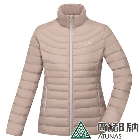 ATUNAS 歐都納 女款KEEP WARM輕量羽絨外套 (A1GA2235W 奶茶/防潑水/防風/保暖)