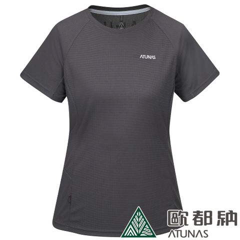 ATUNAS 歐都納 女款POLARTEC POWER DRY短袖T恤 (A2TS2323W 深灰/抗菌/排汗/快乾)