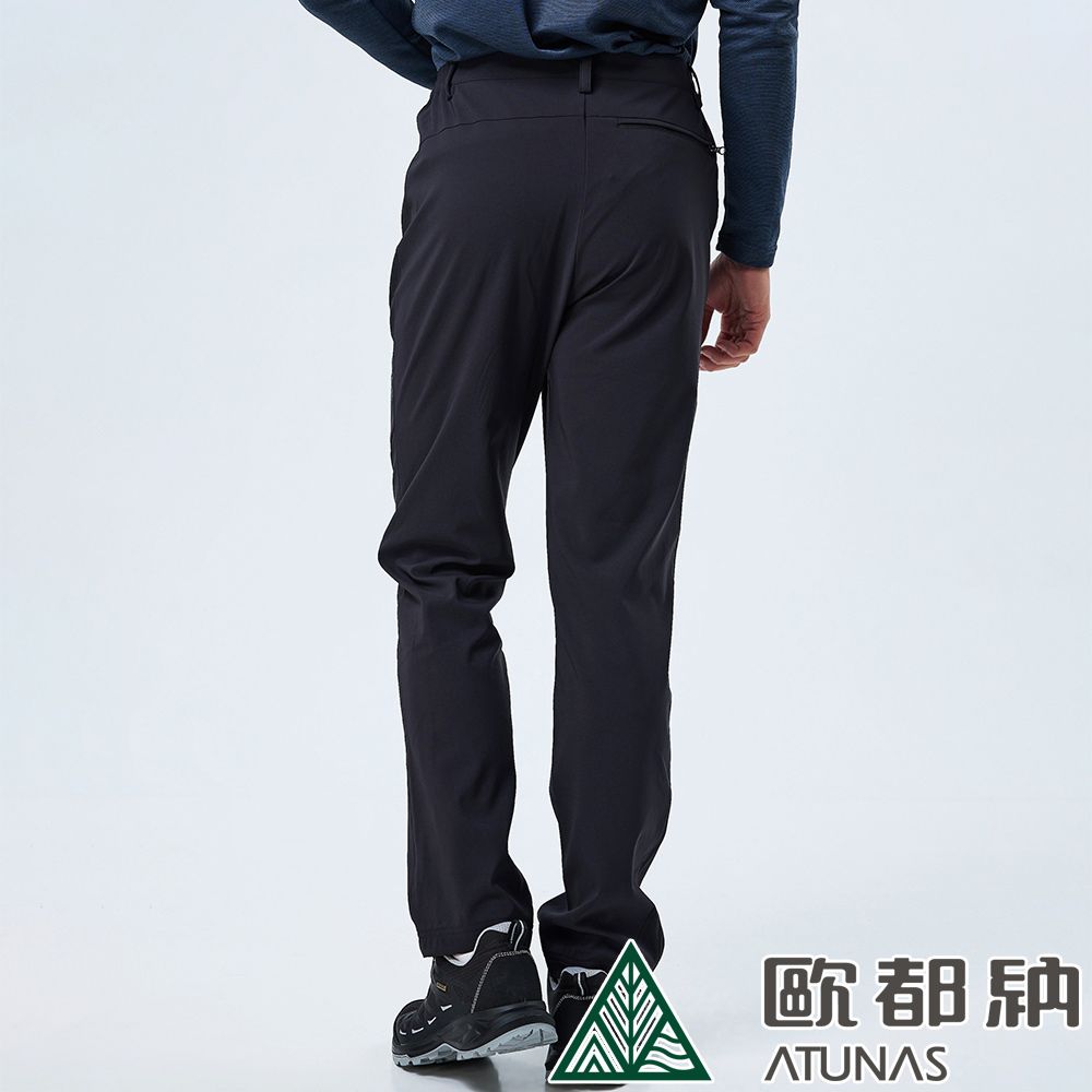 ATUNAS 歐都納 男款SOFTSHELL薄刷彈性長褲 (A8PAEE16M 黑/彈性/保暖/透氣)