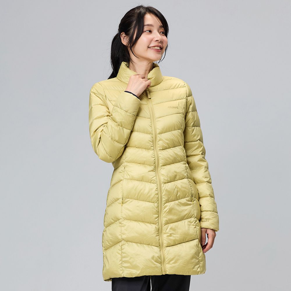 ATUNAS 歐都納 女款都會休閒GORE TEX+羽絨2IN1大衣外套(A1GT2308W 霧綠/保暖/防水/防風/透氣)