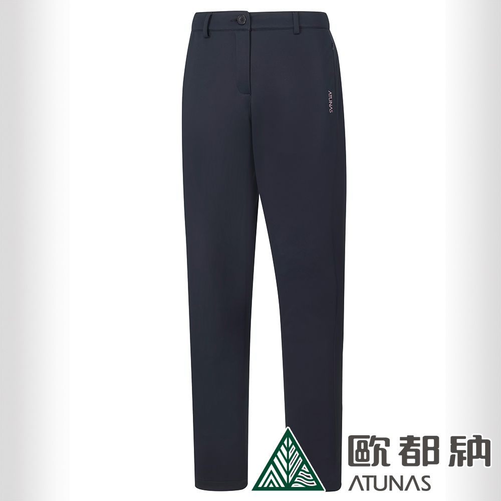 ATUNAS 歐都納 女款SOFTSHELL防風保暖刷毛長褲A1PA2417W黑