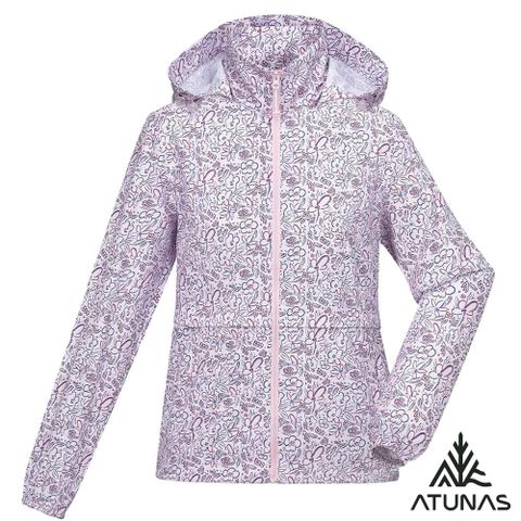 【ATUNAS 歐都納】女款蚊瘋不動涼感外套A2GA2512W淺粉印花