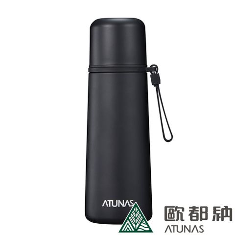 【ATUNAS 歐都納】316雙蓋式霧面保溫瓶 500ML (A1KTDD03N 黑/內膽316/不鏽鋼/杯蓋式)