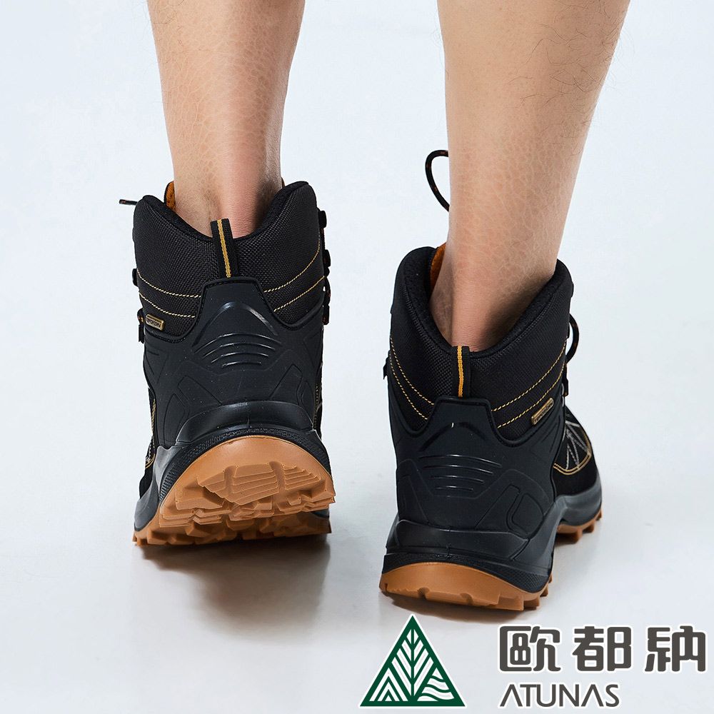 ATUNAS 歐都納】中筒登山健行鞋(A1GCDD05N 黑/防水/透氣/寬楦/耐磨 