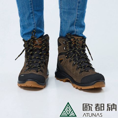 【ATUNAS 歐都納】中筒登山健行鞋 (A1GCDD03N 咖啡/防水/透氣/寬楦/耐磨/防滑)