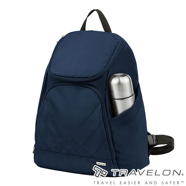 TRAVELON 【美國防盜包】防盜經典後背包TL-42310/RFID個資防盜/防割肩帶/耐割防護網/限時特賣