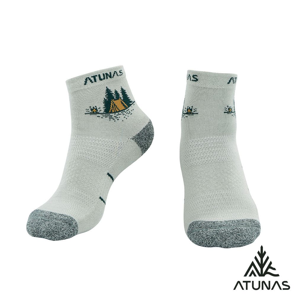 ATUNAS 歐都納 步步輕心減壓襪/踝襪/短襪/運動襪A1ASGZ01N灰/吸濕排汗/涼感抗菌除臭