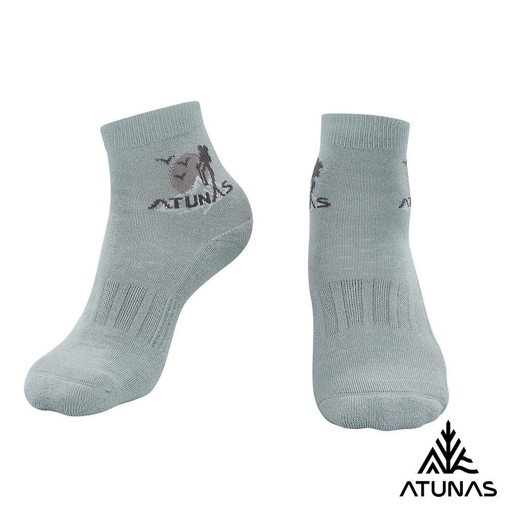 ATUNAS 歐都納 步步輕心減壓襪/踝襪/短襪/運動襪A1ASGZ02N淺灰/吸濕排汗/涼感抗菌除臭