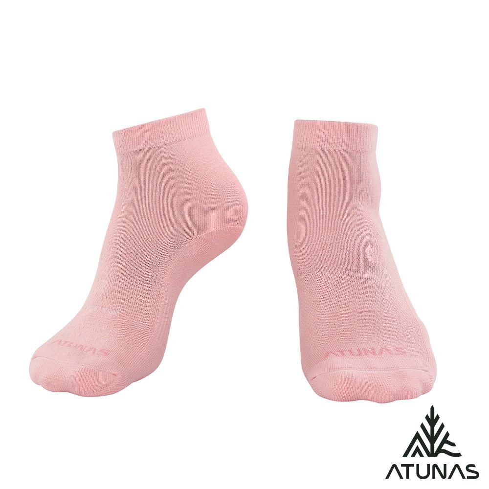 ATUNAS 歐都納 女款步步輕心減壓襪/踝襪/短襪/運動襪A1ASGZ03N霧粉/吸濕排汗/涼感抗菌除臭/素面