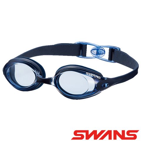 SWANS 日本_專業光學柔軟型泳鏡(SWB-1藍/防霧/抗UV/矽膠/游泳/水上配件)