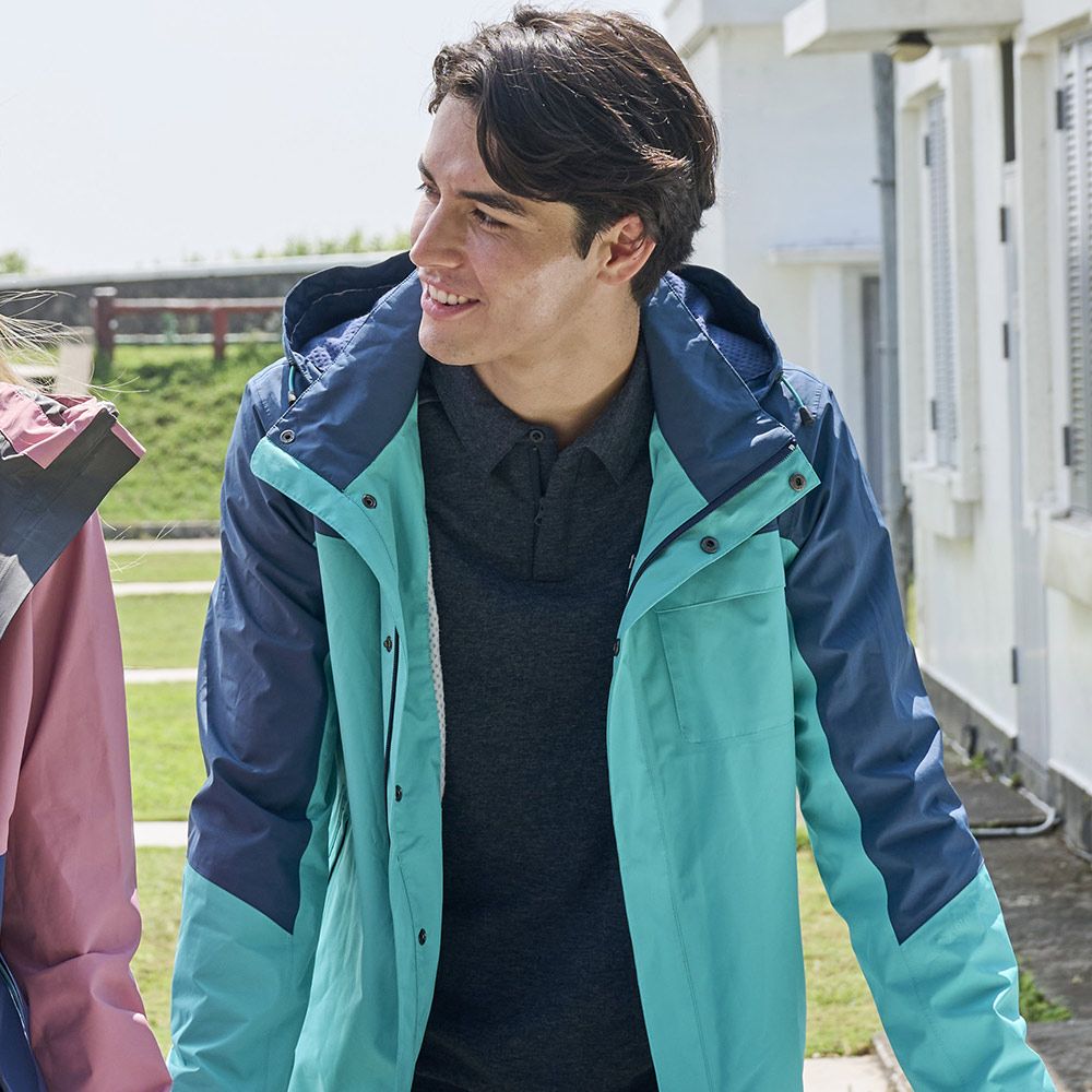 ATUNAS 歐都納 男款GORE-TEX PACLITE PLUS防水透氣石墨烯單件式外套A1GT2506M藍綠/夜藍/大尺碼