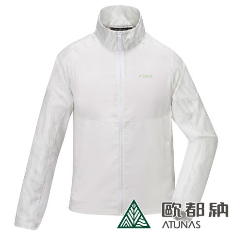 ATUNAS 歐都納 男款ALL LOVE再生防曬外套A1GA2409MR白/輕薄輕量透氣/環保循環衣