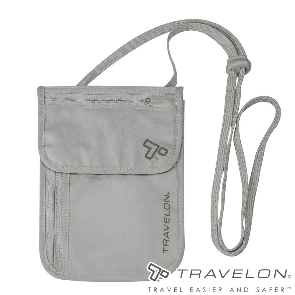 TRAVELON 【美國防盜包】RFID BLOCKING隱藏式錢包 (TL-12998 灰/旅遊/隨身包/錢包/隱藏式)