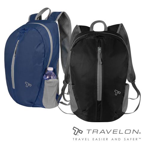 TRAVELON 【 美國防盜包】PACKING折疊收納後背包(TL-42817 深藍/輕巧/防潑水/旅遊/休閒)