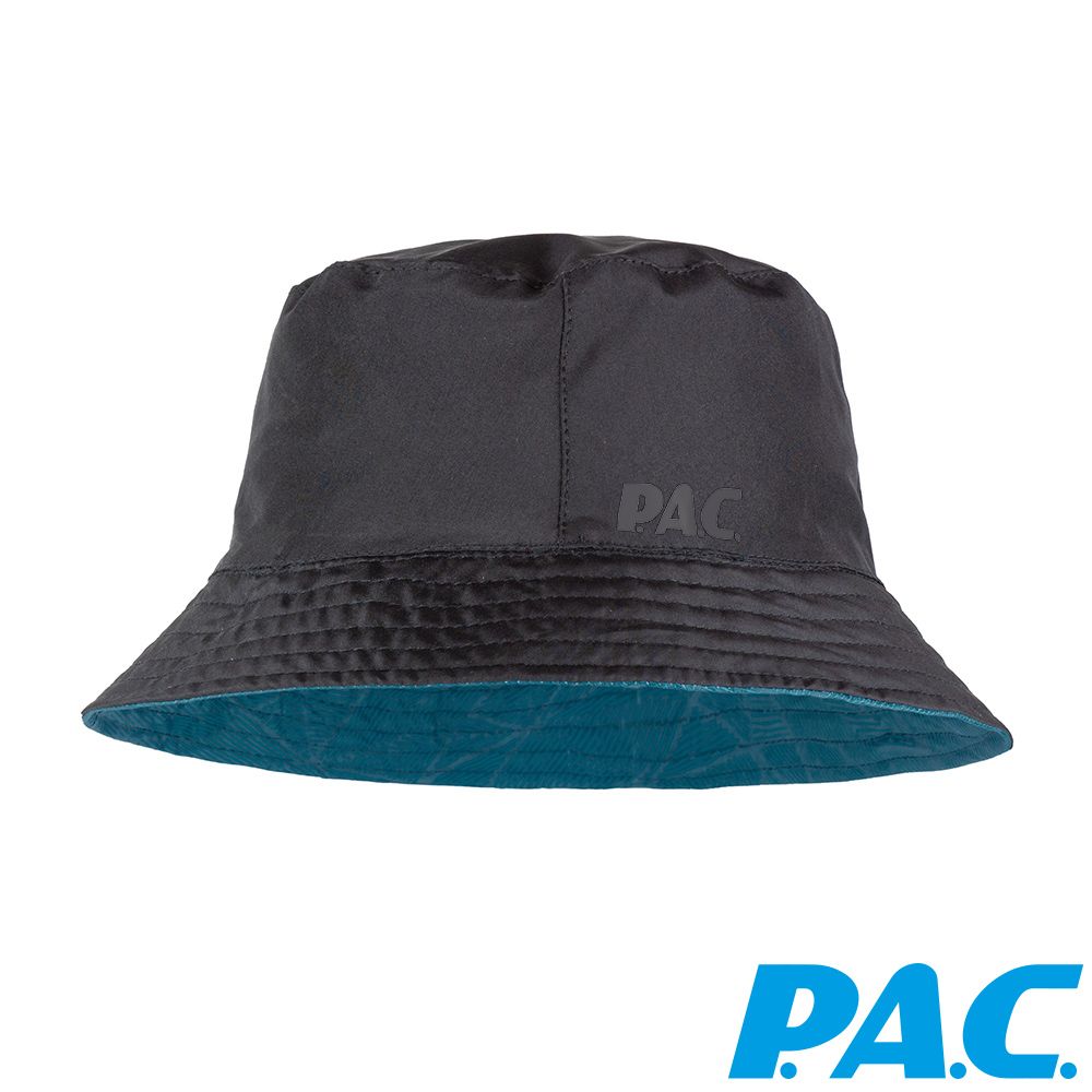 P.A.C. 【PAC 德國】雙面口袋折疊漁夫帽 (PAC30441002 幾何藍綠/黑/輕量/抗UV/雙面使用)