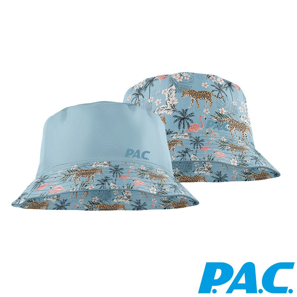 P.A.C. 【PAC 德國】雙面口袋折疊漁夫帽 (PAC30441002 淡藍/叢林/輕量/抗UV/雙面使用)