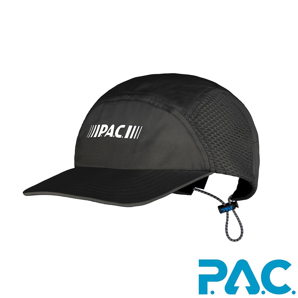 P.A.C. 【PAC 德國】 超輕抗UV跑步帽 (PAC30221002 黑/防蚊/抗UV/透氣/LOGO反光)