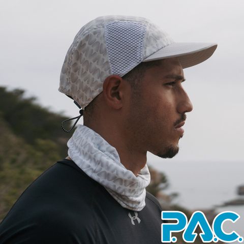 P.A.C. 【PAC 德國】 超輕抗UV跑步帽 (PAC30221002 銀白/防蚊/抗UV/透氣/LOGO反光)