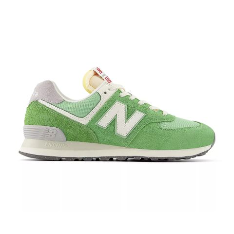 New Balance 574 男女段 蘋果綠 D楦 麂皮 網布 穿搭 復古 U574RCC