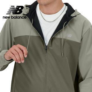 [New Balance]拉鍊機能風衣外套_MJ41018DEK_男性_綠色