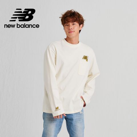 NEW BALANCE []SDS口袋可愛插圖長袖上衣_男性_杏色_AMT33350CIC