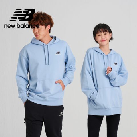 NEW BALANCE []抽繩前口袋連帽長袖上衣_中性_天空藍_UT21500LAY