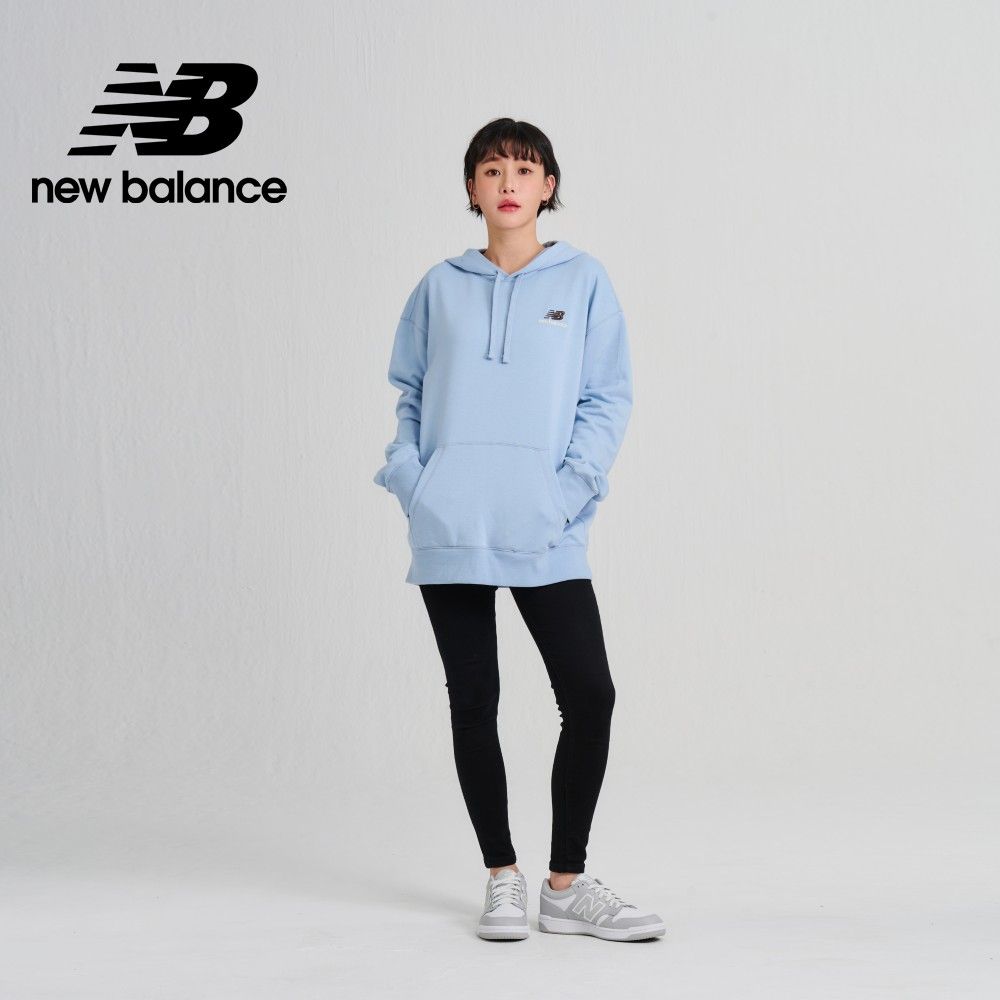 NEW BALANCE []抽繩前口袋連帽長袖上衣_中性_天空藍_UT21500LAY