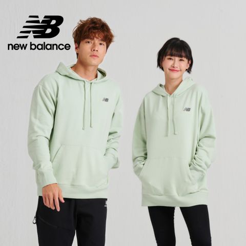 NEW BALANCE []抽繩前口袋連帽長袖上衣_男性_牛油果綠_UT21500SRV