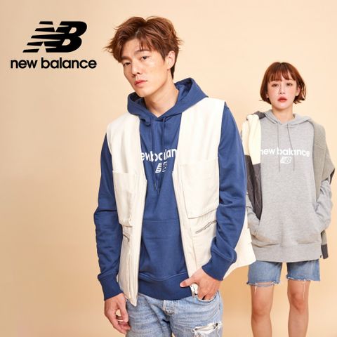 New Balance 紐巴倫 []休閒簡約連帽T_男性_藍色_MT33526NNY