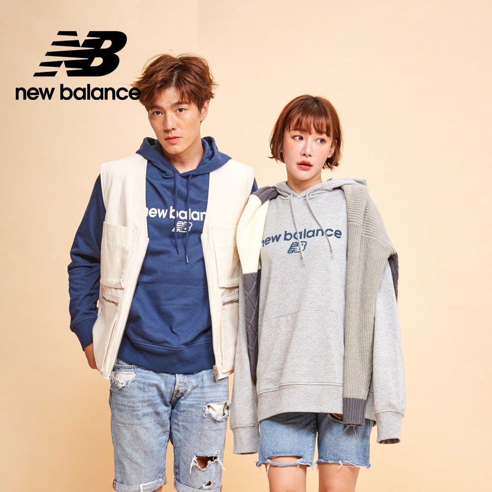 NEW BALANCE []休閒簡約連帽T_男性_淺灰色_MT33526AG