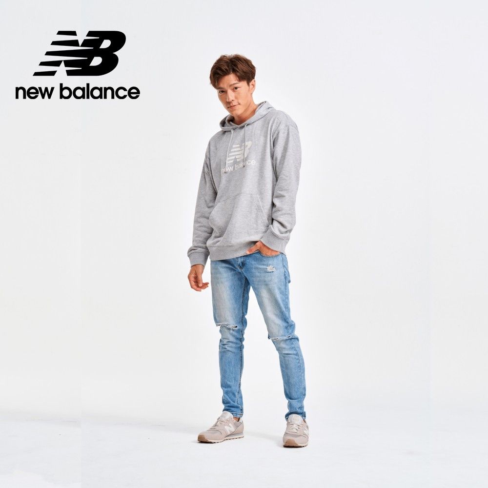 NEW BALANCE NB連帽長袖上衣_男性_灰色_MT41501AG