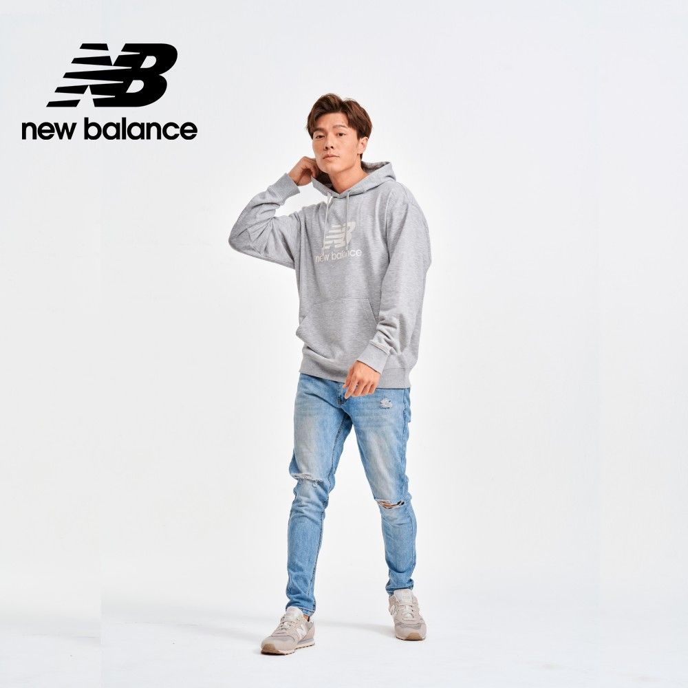 NEW BALANCE NB連帽長袖上衣_男性_灰色_MT41501AG