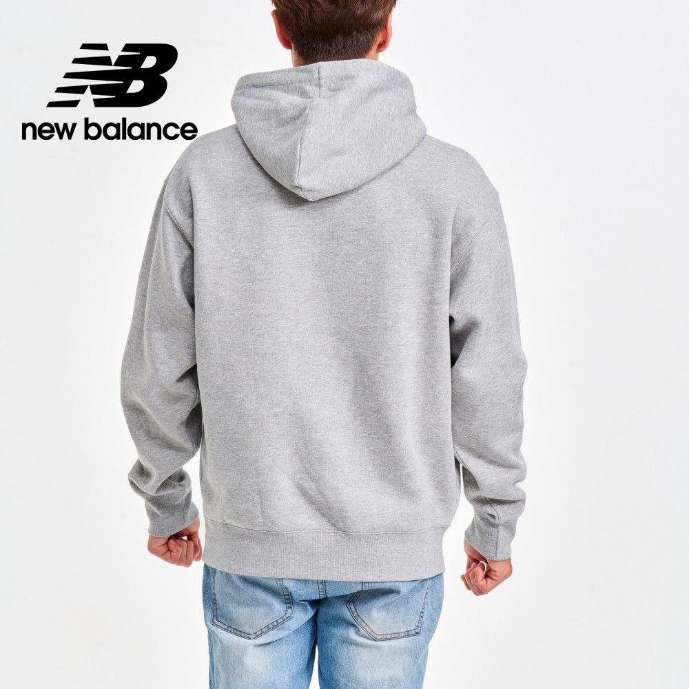 NEW BALANCE 刷毛保暖連帽長袖上衣_男性_灰色_MT41517AG